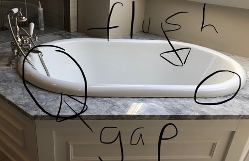 Drop In Bathtub Dilemma, How To Caulk A Large Gap In Bathtub