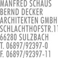 Profilbild von Manfred Schaus Bernd Decker Architekten GmbH