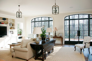 Example of a classic family room design in Atlanta