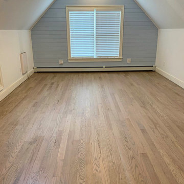EAST QUOGUE: 4" SELECT WHITE OAK INSTALLED & FINISHED WITH CUSTOM GRAY STAIN