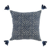 Taka 100% Cotton 20" Throw Pillow, Blue by Kosas Home