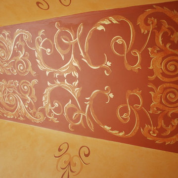 Murals in Nahant residence. ORNAMENTAL CEILING MURAL