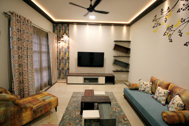 Eklektisches Wohnzimmer in Bangalore