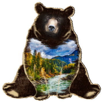 Scenic Black Bear Hanging Ornament