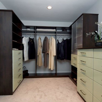 Belgian Chocolate-Glossy Foil Fronts-Walk-in Closet