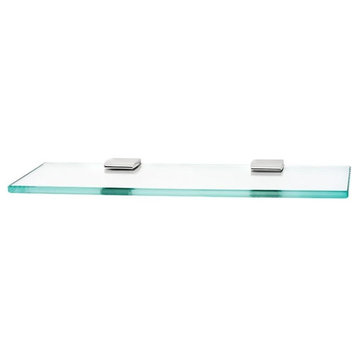 Alno 18" Glass Shelf with Brackets Modern in Polished Chrome