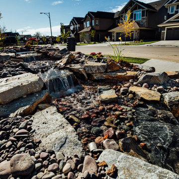 front yard water feature