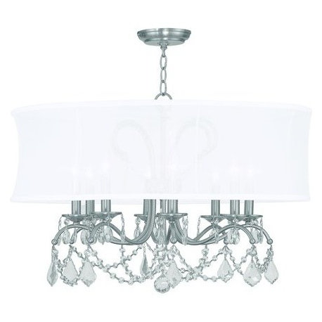 Newcastle Chandelier, Brushed Nickel