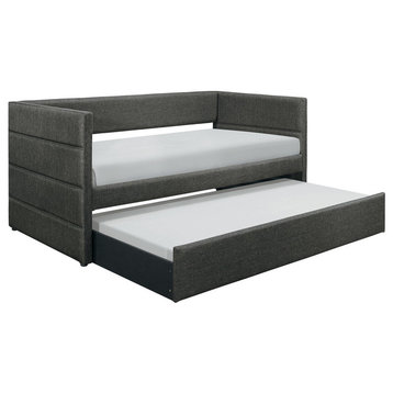 Elon Daybed With Trundle, Dark Gray