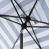 Safavieh Elsa Fashion Line 6.5'x10' Rectangle Umbrella, Black/White