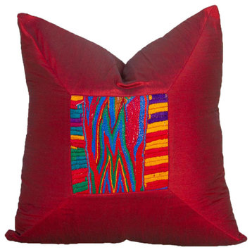 Yathi Indian Silk Decorative Pillow