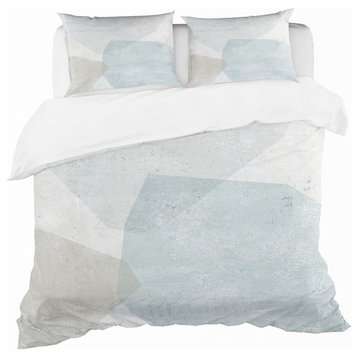 Gray and White Collage Ii Duvet Cover Set, Full/Queen