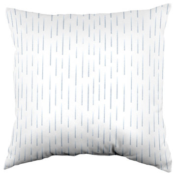 Dashed Double Sided Pillow, Blue, 16"x16"