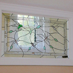 Birds Rice - Stained Glass Panels