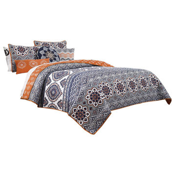 Greenland Home Fashions Medina Bedding Set 5-Piece King/Cal King Saffron