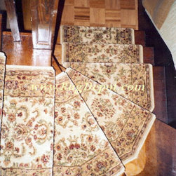 Pie Shaped Stairs - Carpet Tiles
