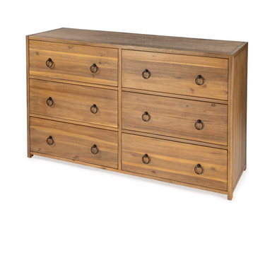 Butler Lark 6 Drawer Chest, Natural Wood