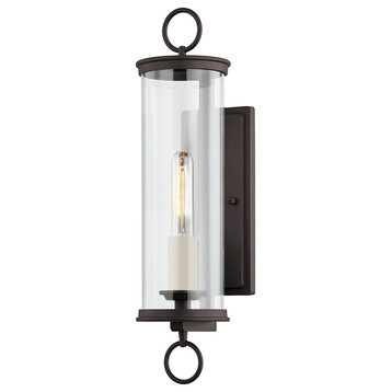 Aiden 1 Light 20" Wall Sconce - Bronze Finish - Clear Glass