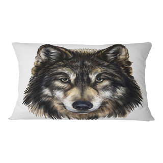 Designart Beautiful Deer With Big Horns - Animal Throw Pillow - 18x18