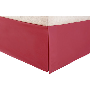 Extra Soft & Wrinkle Free Microfiber Bed Skirt, 15" Drop, Burgundy, Twin XL