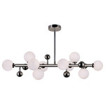 CWI LIGHTING - CWI LIGHTING 1125P36-10-613 10 Light Chandelier with Polished Nickel Finish - CWI LIGHTING 1125P36-10-613 10 Light Chandelier with Polished Nickel FinishThis breathtaking 10 Light Chandelier with Polished Nickel Finish is a beautiful piece from our Element collection. With its sophisticated beauty and stunning details, it is sure to add the perfect touch to your décor.Collection: ElementCollection: Polished NickelMaterial: Metal (Stainless Steel)Shade Color: WhiteShade Material: GlassHanging Method / Wire Length: Comes with 120" rodsDimension(in): 11(W) x 11(H) x 36(L)Max Height(in): 83Bulb: (10)2W G9 LED DC12V Bi-Pin Base(Not Included)CRI: 80Voltage: 120Certification: ETLInstallation Location: DRYOne year warranty against manufacturers defect.