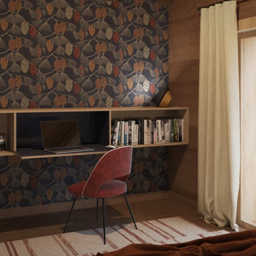 Un espace bureau sur mesure et son papier peint