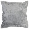 Kosas Home Bryce Velvet 22-inch Square Throw Pillow, Grey