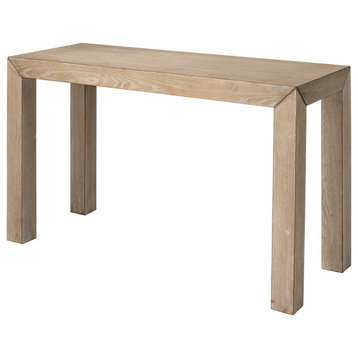 Rustic Modern Minimalist Light Wood Grain Console Table Simple Rectangle 48"