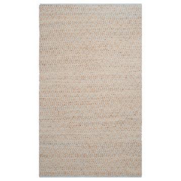Safavieh Cape Cod Collection CAP821 Rug, Silver/Natural, 5'x8'