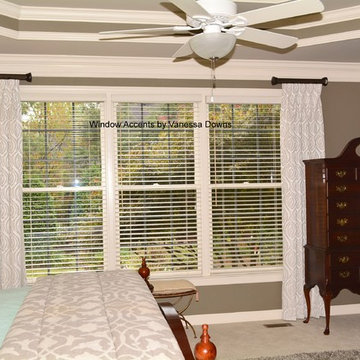 Various custom window treatments installed in 2014