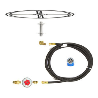 6 Single Ring and Complete Basic Propane Fire Pit Kit