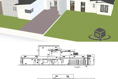 House floor plan & buildings in interactive 3D