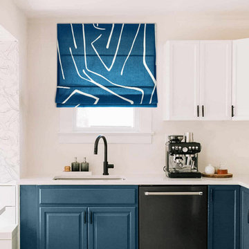 Blue Line Roman Shades, Roman blinds, window treatments