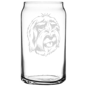 Cao Da Serra De Aires Dog Themed Etched All Purpose 16oz. Libbey Can Glass