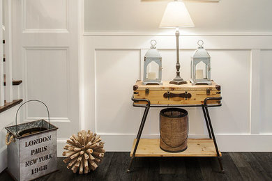 Inspiration for a cottage vinyl floor living room remodel in Atlanta