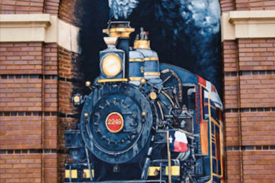 Grapevine Texas Train Mural "Puffy"