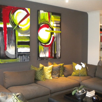 Custom Artwork for a long narrow main floor
