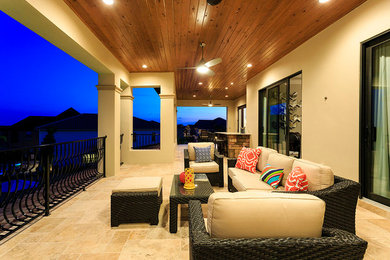 Example of a tuscan home design design in Orlando