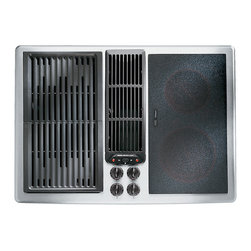 Jenn-Air 30" Electric Downdraft Cooktop, Stainless/blk | JED8230ADS - Cooktops