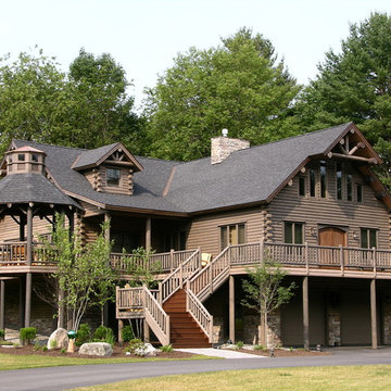 Big Twig Homes Katahdin cedar log home in Hendersonville North Carolina