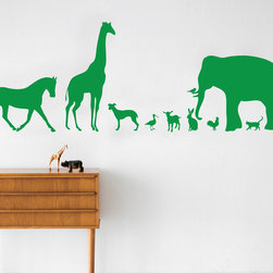 Animal Farm Wall Stickers - Green - Picture Frames