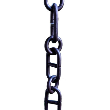 Aluminum Anchor Rain Chain With Installation Kit - Bronze, 12 Foot