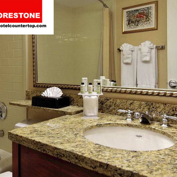 Granite Santa Cecelia Bathroom Countertop for Embassy Suites Hotel