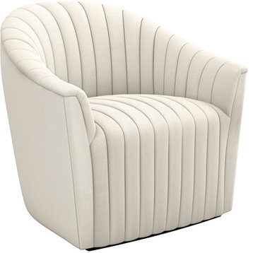 Channel Swivel Chair - Pearl