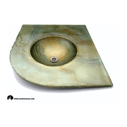 Coyote Glass Design - Corner River Intergal - Bathroom Vanities And Sink Consoles