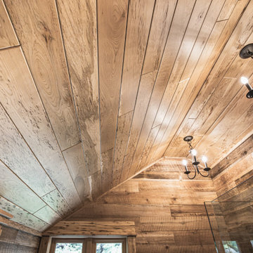 Master Bathroom - Rustic Cedar plank ceiling