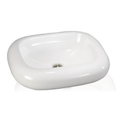 Above Counter Round White Sink - Bathroom Sinks