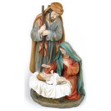 18in Christmas Nativity Set Classic Holiday Figurines (Removable Jesus)