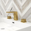 Rosa Waterfall Brushed Gold Widespread Bathroom Sink Faucet Solid Brass