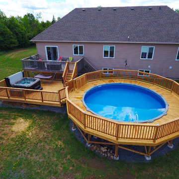 Custom Deck with Above Ground Pool